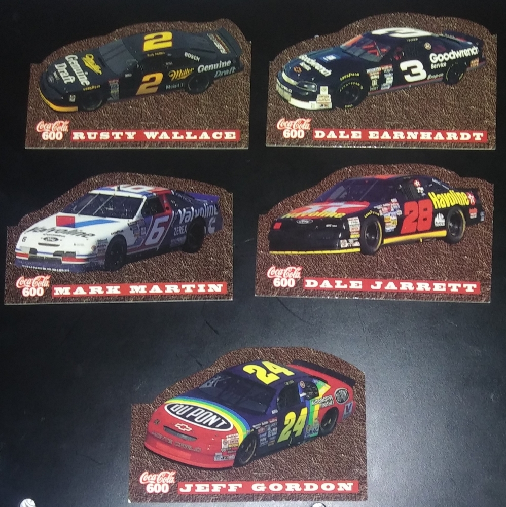 1995 FINISH LINE COCA COLA 600 DIE CUTS 5 NASCAR T
